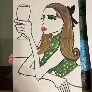 Stylish Green and Brown Art Print